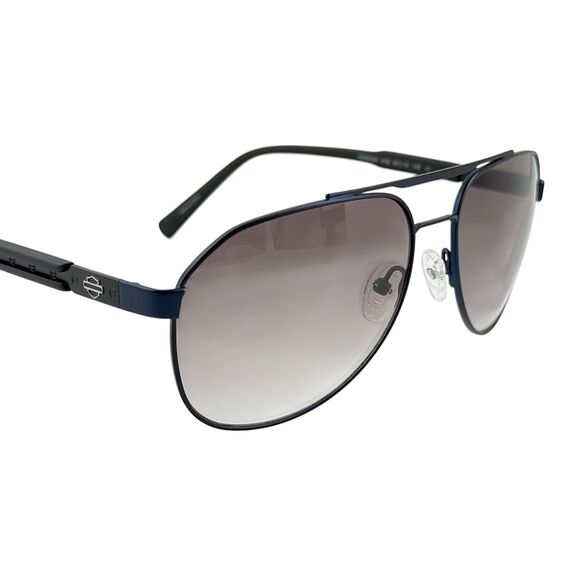 Harley Davidson HD0933X Mens Metal Aviator Sunglass 91B Matte Blue 60-16 w Case - Picture 5 of 5